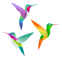 Stylized Birds - Hummingbirds © Egret77
