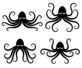 octopus silhouettes
