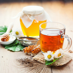 Herbal tea and honey
