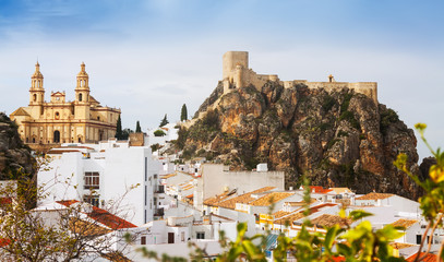 church and  castle in Olvera.  Province of Cadiz © JackF