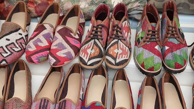 Traditional Turkish Shoes in Istanbul City