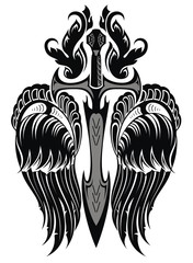 Obraz premium Wings and Sword