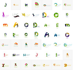 Large corporate company logo collection. Universal icon set for