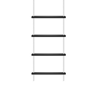 Rope ladder in white and black design 