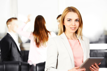 Businesswoman in conference room