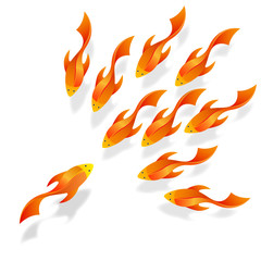 Vector illustration concept one against all