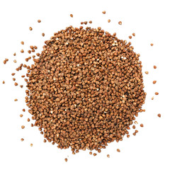 This is Closeup of buckwheat isolated on white.