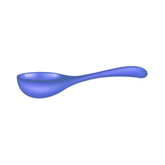 Wooden spoon in blue design