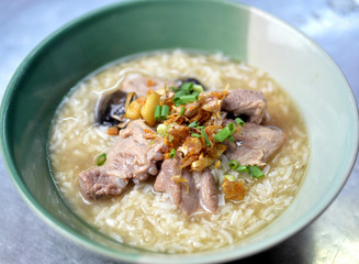 Pork rice soup