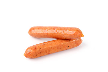 Sausages isolated on a white background