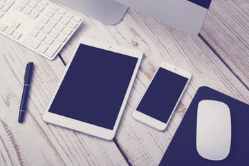 Responsive design template - mockup