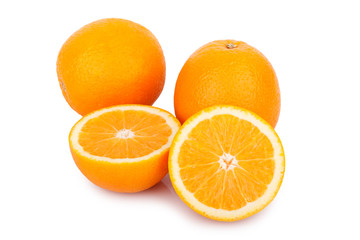 slice orange isolated on white background