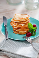 Selbstgemachte pfannkuche 