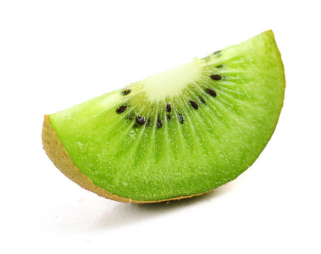 Juicy kiwi fruit isolated on white