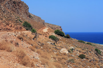 Rocky landscape with a  sea view