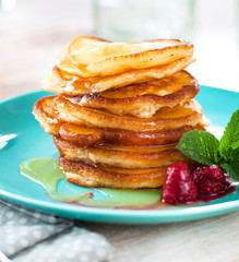 Selbstgemachte pfannkuche 