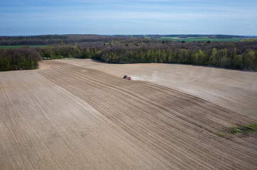 Aerial view of the field