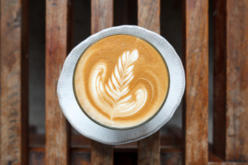 A cup of coffee latte