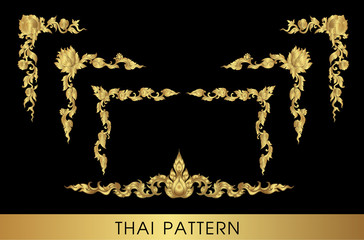 Thai art pattern vector