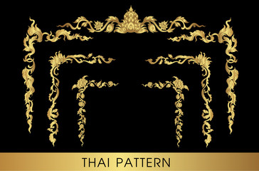 Thai art pattern vector