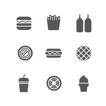 Icon Burger Food, Vector Design illustration