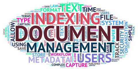 Fototapeta premium Document Management - word cloud