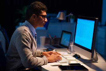 Working late at night
