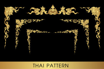 Thai art pattern vector