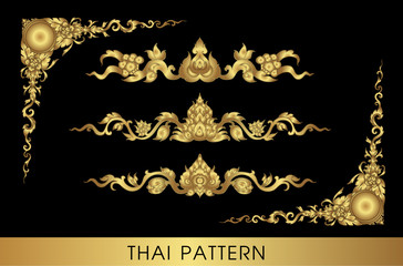 Thai art pattern vector