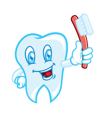 tooth brushing cartoon