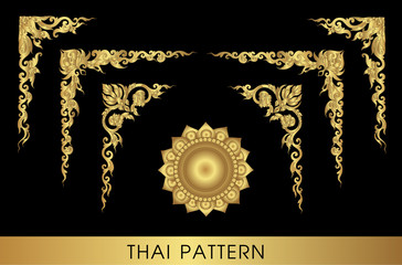 Thai art pattern vector