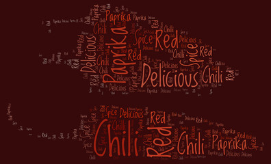 Chili paprikas - red word cloud