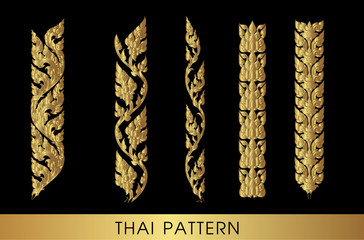 Thai art pattern vector