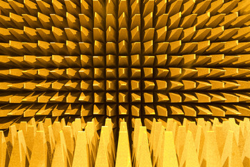 Anechoic electromagnetic or sound chamber