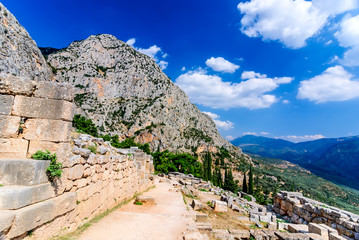 Fototapeta na wymiar Apollo Temple, Delphi, Greece