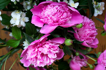 bouquet of peony and jasmine