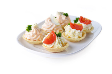 tartlet with cream
