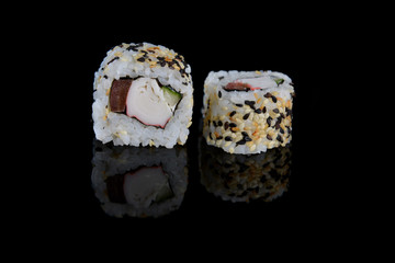 Delicious sushi rolls