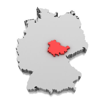 Map of Thuringia