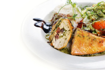 roasted chicken and  rice