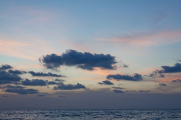 Fototapeta na wymiar beautiful sea landscape after sunset