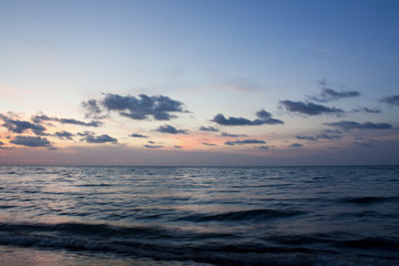 beautiful sea landscape after sunset