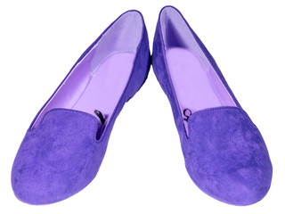 Ballet flats shoes isolated white background