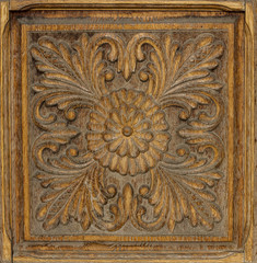carved wooden ornament
