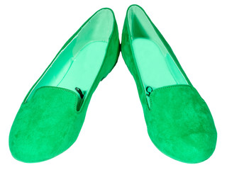 Ballet flats shoes isolated white background