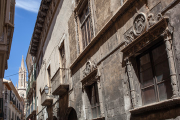 Fototapeta na wymiar Old street of Palma de Mallorca