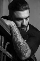 Young man with tattoos