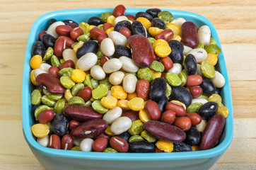 Variety of Raw Soup Beans