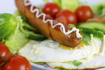 Tasty Sausage with mayonnaise