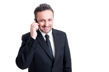 Fototapeta premium Business contact person using phone